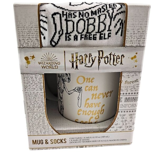 Wizarding World of Harry Potter Dobby Graphic Mug & Socks Gift Set NEW! - Picture 2 of 11